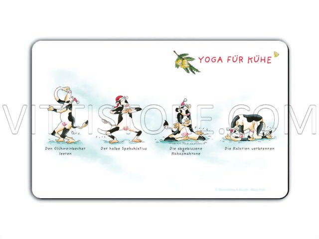 Bild von Frühstücksbrettchen Yoga für Kühe - Das süsse WeihnachtsFrühstücksbrettchen