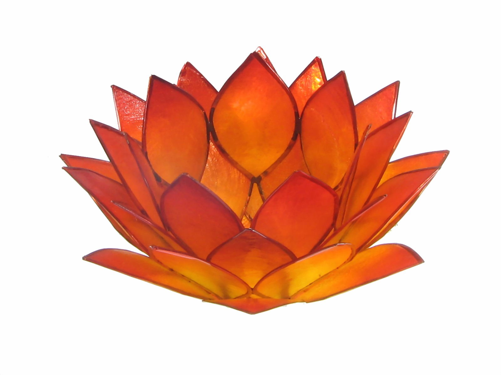 Bild von Teelicht Lotus-Licht rot-gelb